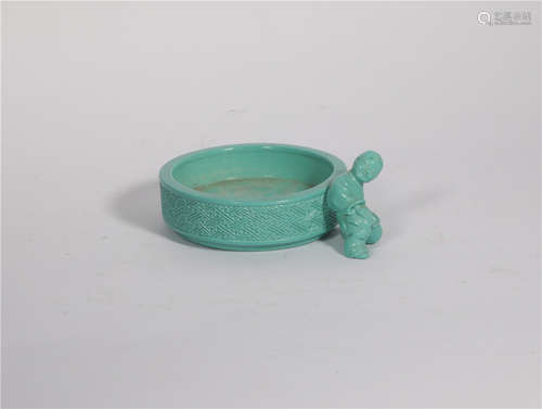 A Turquoise Glazed Washer Qing Dynasty