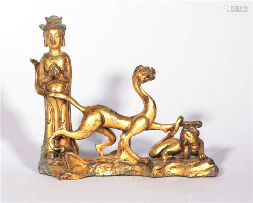 A Bronze Gilt Sculpture