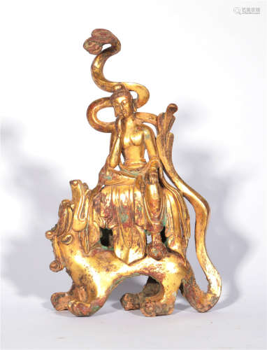 A Bronze Gilt Bodhisattva Tang Dynasty
