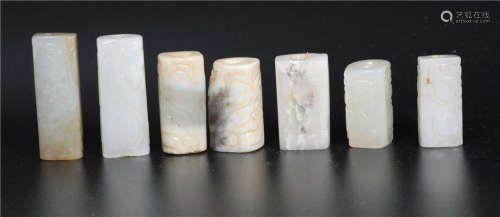 A Group White Jade Tubes