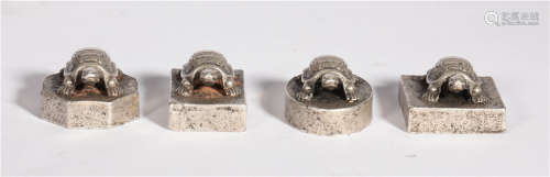 Four Silver Turtles Seals Qing Dynasty