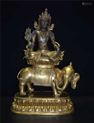 A Bronze Gilt Bodhisattva Qing Dynasty