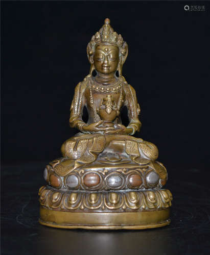 A Bronze Figure of Guanyin Ming Dynasty