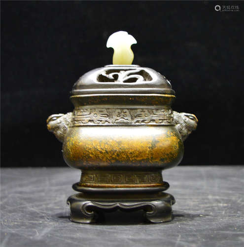 A Bronze Bombe Censer Qing Dynasty