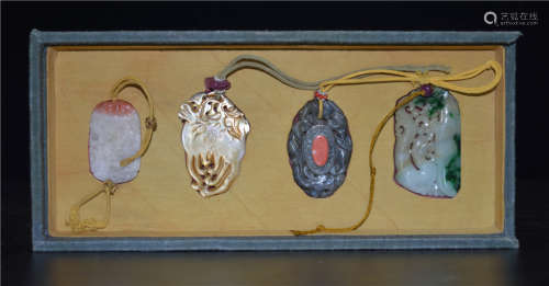 A Group of Plaques Qing Dynasty