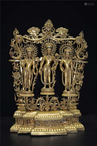 A Bronze Gilt Bodhisattva Ming Dynasty