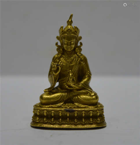 A Bronze Gilt Bodhisattva Qing Dynasty