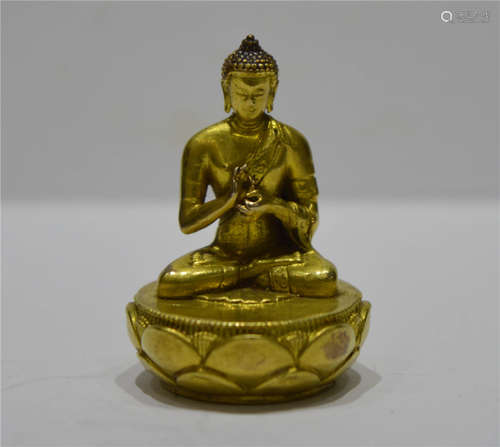 A Bronze Gilt Shakyamuni Qing Dynasty