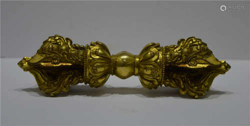 A Bronze Gilt Vajra Ming Dynasty