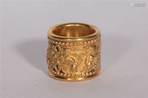 A Silver Gilt Ring