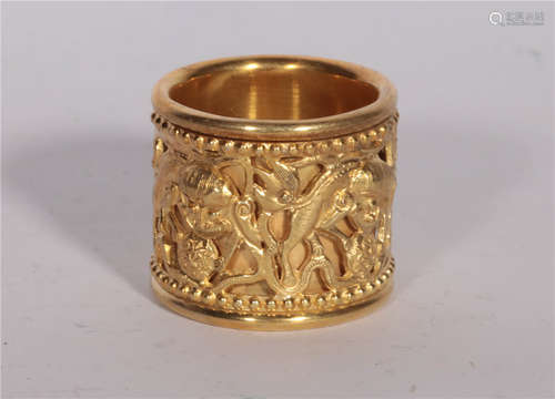 A Silver Gilt Ring