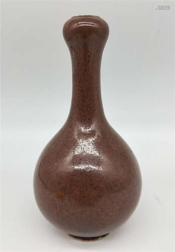 A Copper Red Vase Qianlong Period