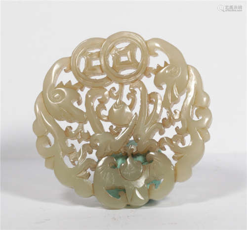A Carved Jade Plaque Qing Dynasty