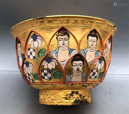 A Bronze Gilt Bowl Qianlong Period