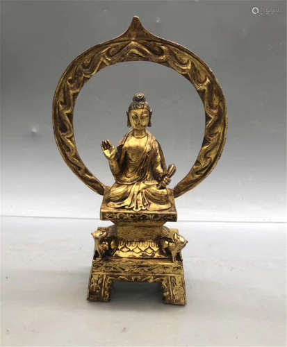 A Bronze Gilt Shakyamuni