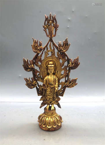 A Bronze Gilt Shakyamuni