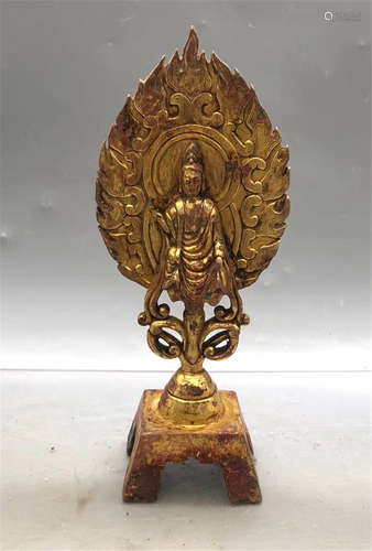 A Bronze Gilt Bodhisattva