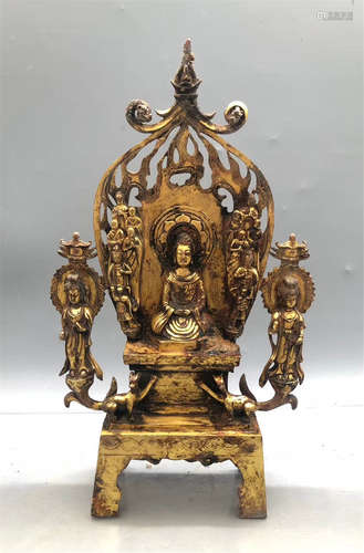 A Bronze Gilt Shakyamuni