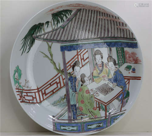 A Famille Verte Charger Kangxi Period