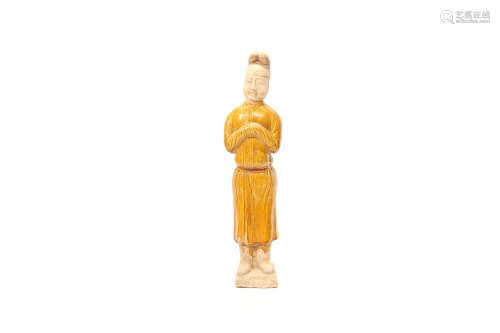 Figura de cerámica esmaltada, dinastia Tang (618-907)