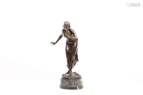 Martón Götze (1865-1928) Figura de bronce
