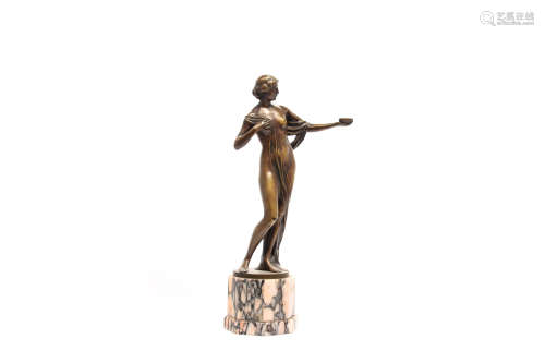 Gustav Schmidt Cassel (1867-1954) Figura de bronce .