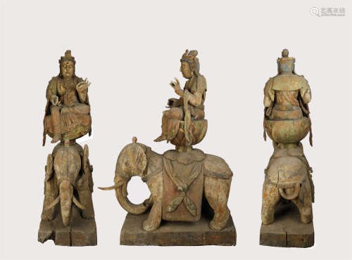 Ming Dynasty, Kuan Yin Sitting On The Elephant Statue