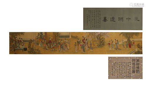 Chou Ying,  Ladies Painting In Silk