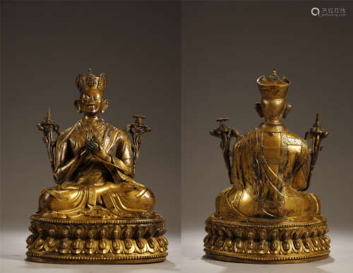 Tibet, Gilt Bronze Buddha