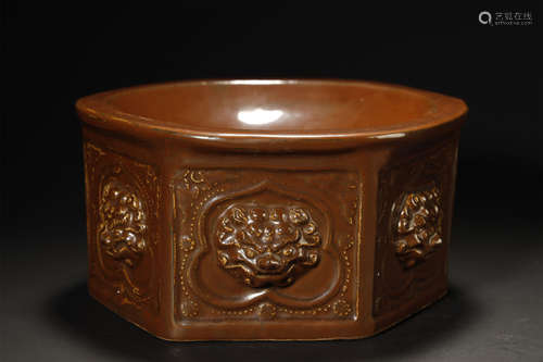 Ding Yao Brown Glazed Waterpot