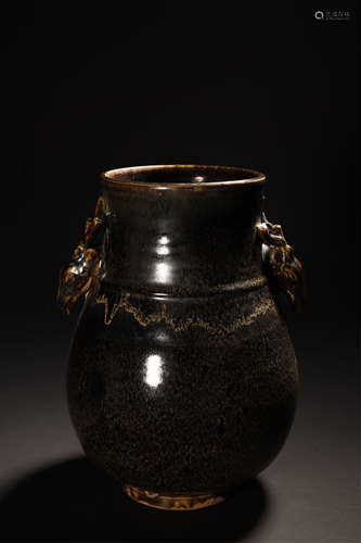 Song Dynasty, Black-Glazed Vase