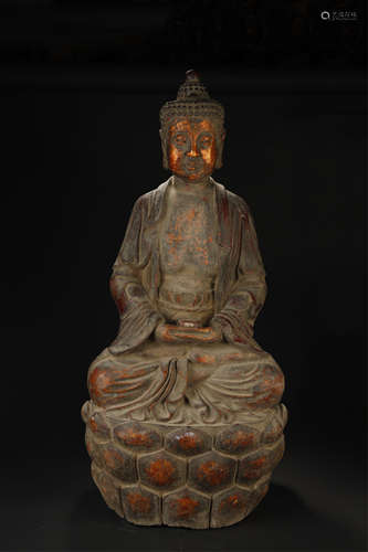 Ming Dynasty, Lacquer Wood Buddha