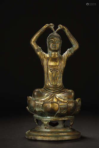 Early Stage, Gilt Bronze Shakyamuni Buddha