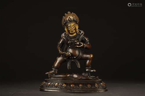 Tibetan Bronze God Of Fortune Buddha