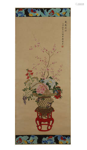 Mei Lanfang, Flower Basket Painting