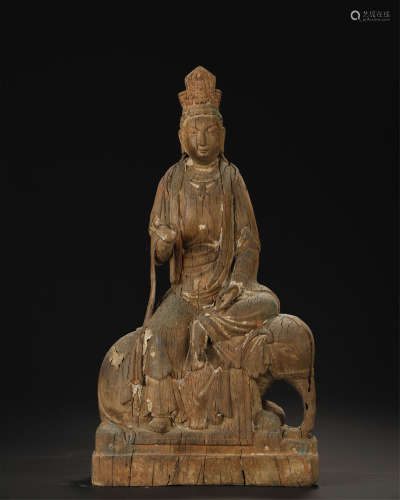 Ming Dynasty, Wood Carved Kuan Yin