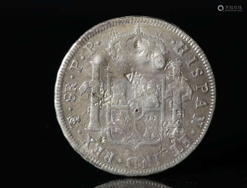 西班牙1795年 PLS 8R PP 银币