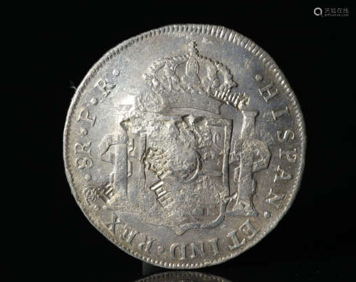 西班牙1790年 PLS 8R PR 银币