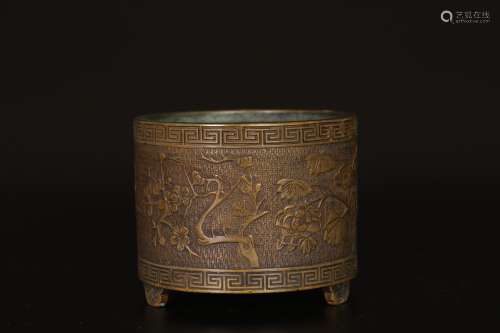 Qing,Flower copper stove