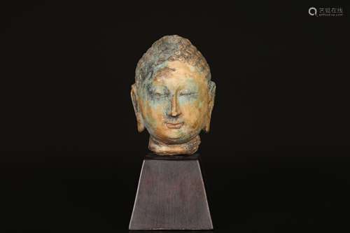 Stone carving of Northern Wei Buddha head