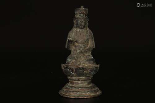 Chinese ancient bronze Buddha