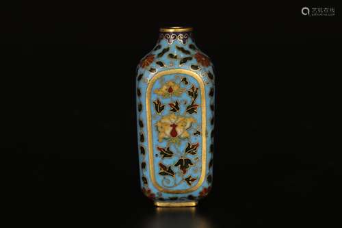 Qianlong，Cloisonne snuff bottle