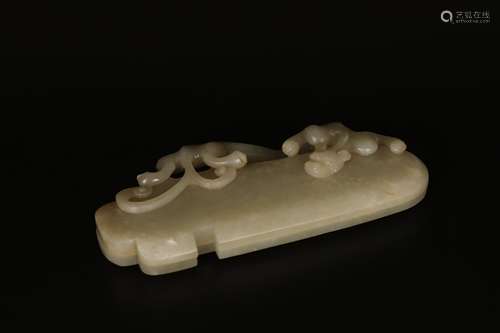 Qing,Hetian jade ink box