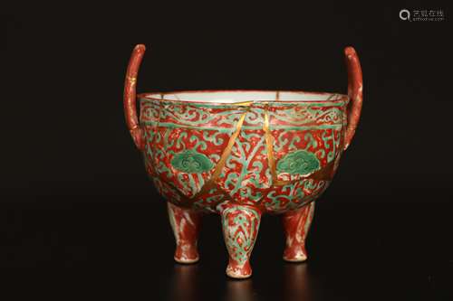 Ming Dynasty  Red and green color stove