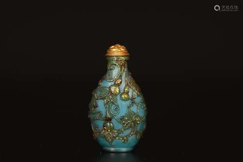 18th Glass gourd snuff bottle