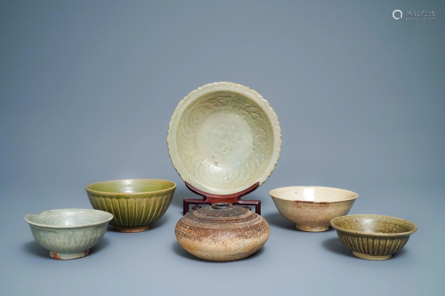 A varied collection of Thai Sawankhalok ceramics, …