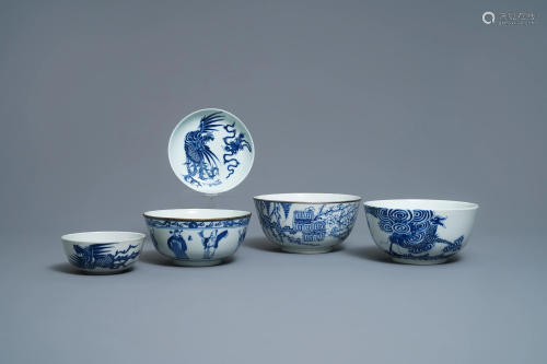 A varied collection of Chinese blue and white