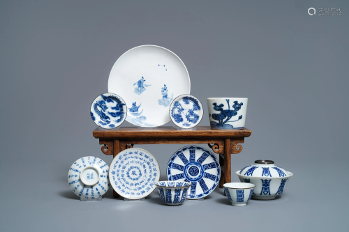 A varied collection of Chinese blue and white