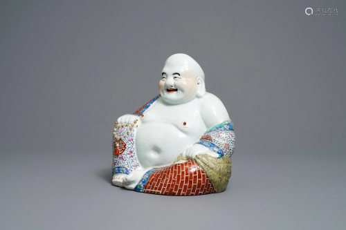 A Chinese famille rose model of Buddha, Republic, 2…