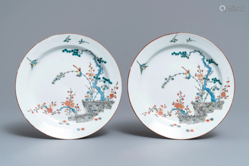 A pair of Chinese Dutch-decorated Kakiemon-style